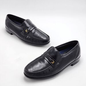 Bostonian Prescott Loafer Black Leather Slip On Shoes Men's Size 10.5